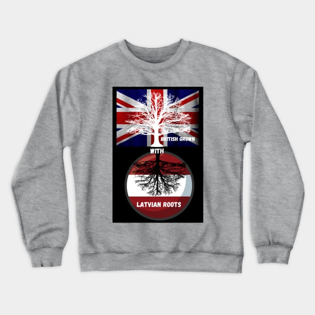 British Grown with Latvian roots - English Crewneck Sweatshirt by LukjanovArt